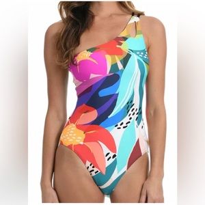 La Blanca one shoulder one piece swimsuit NWOT